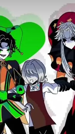 ai character: arlequin e pierrot background