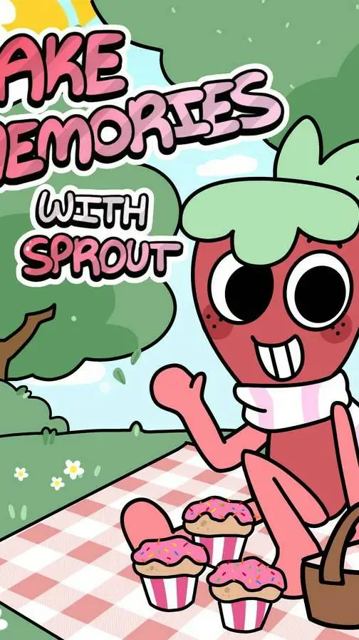 ai character: sprout-_Stawberry🍓 background