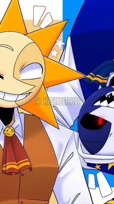 ai character: sun & moon background