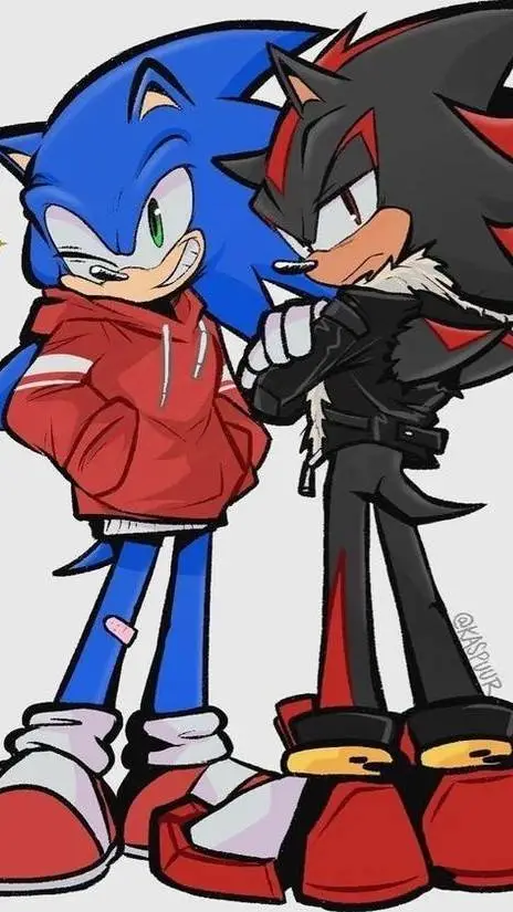 ai character: sonic & shadow  background