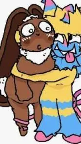 ai character: yatta and cocoa background