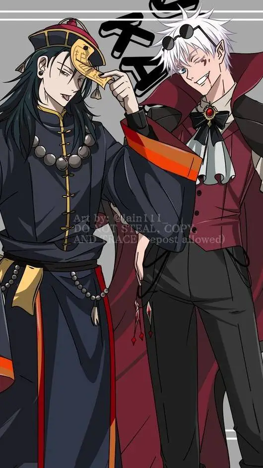 ai character: jjk Halloween  background