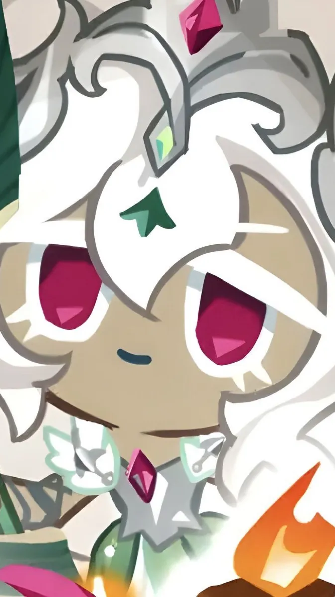 ai character: White Lily Cookie background