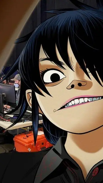 ai character: noodle (Gorillaz)  background