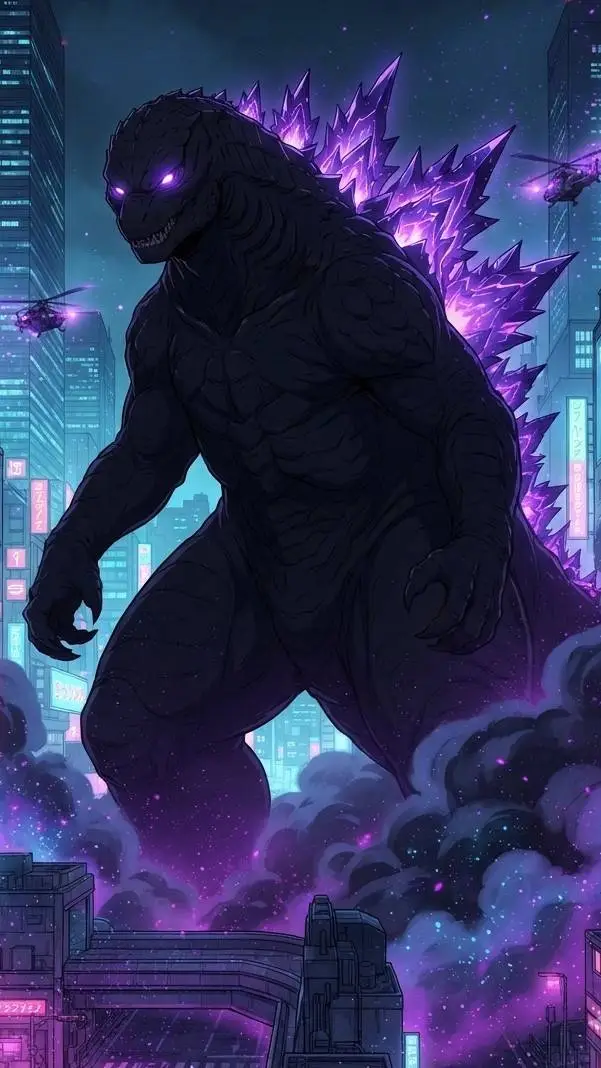 ai character: Shadow Godzilla background
