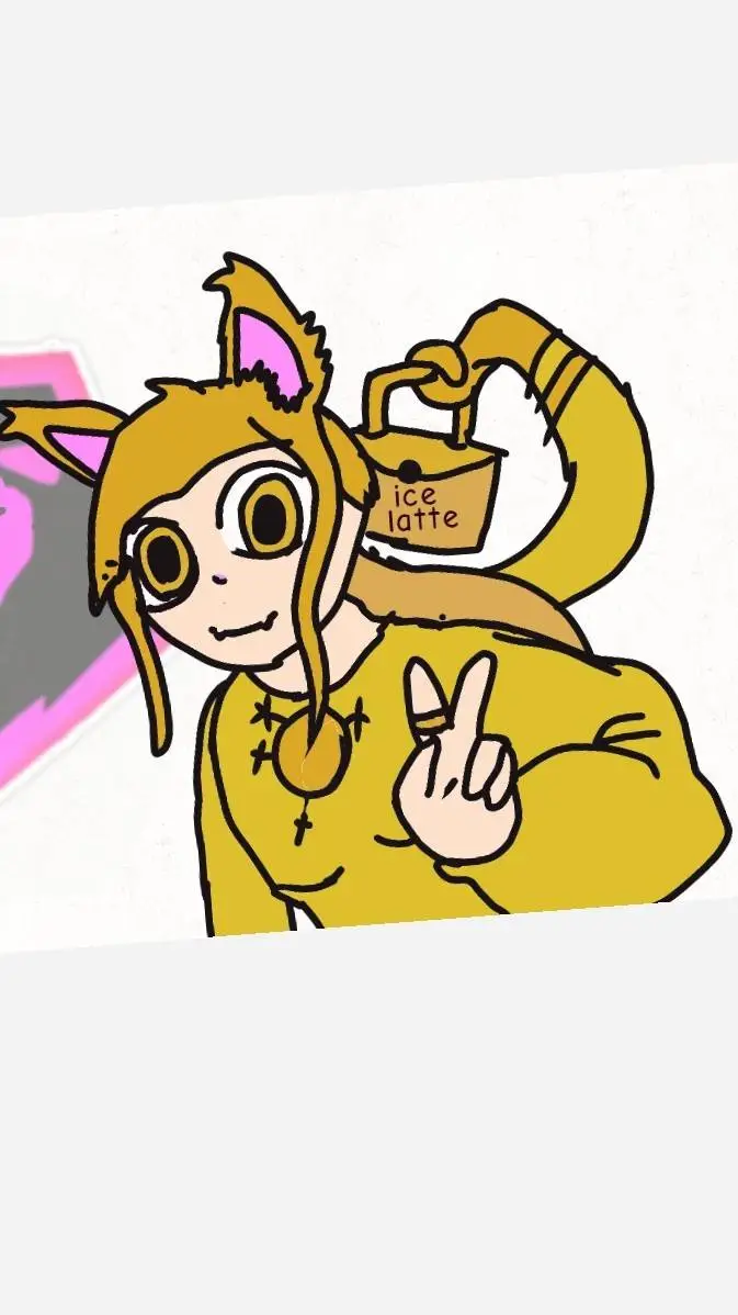 ai character: catlatte background