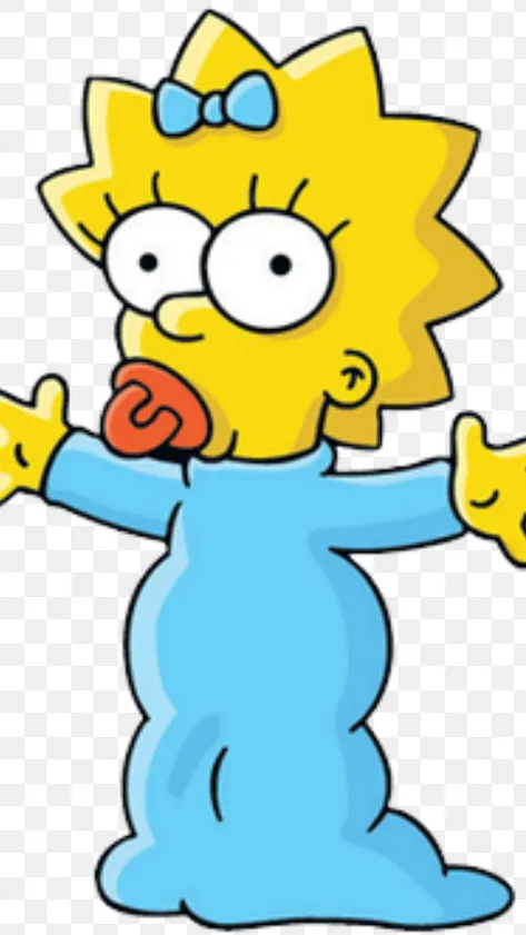 ai character: Maggie Simpson background