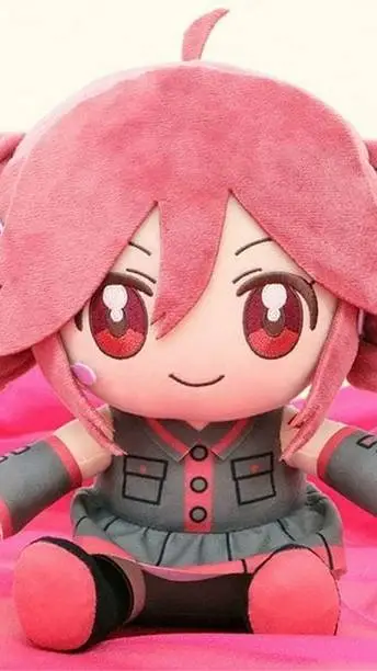 ai character: Teto peluche  background