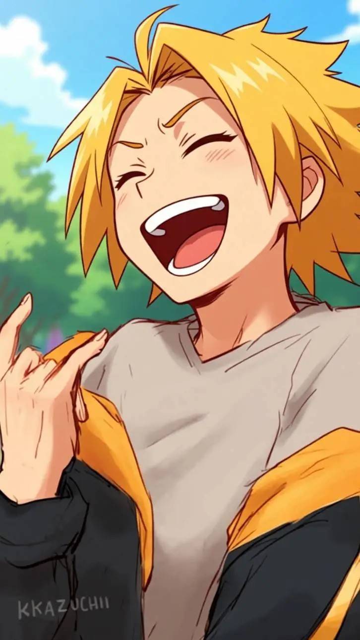 ai character: Denki Kaminari  background