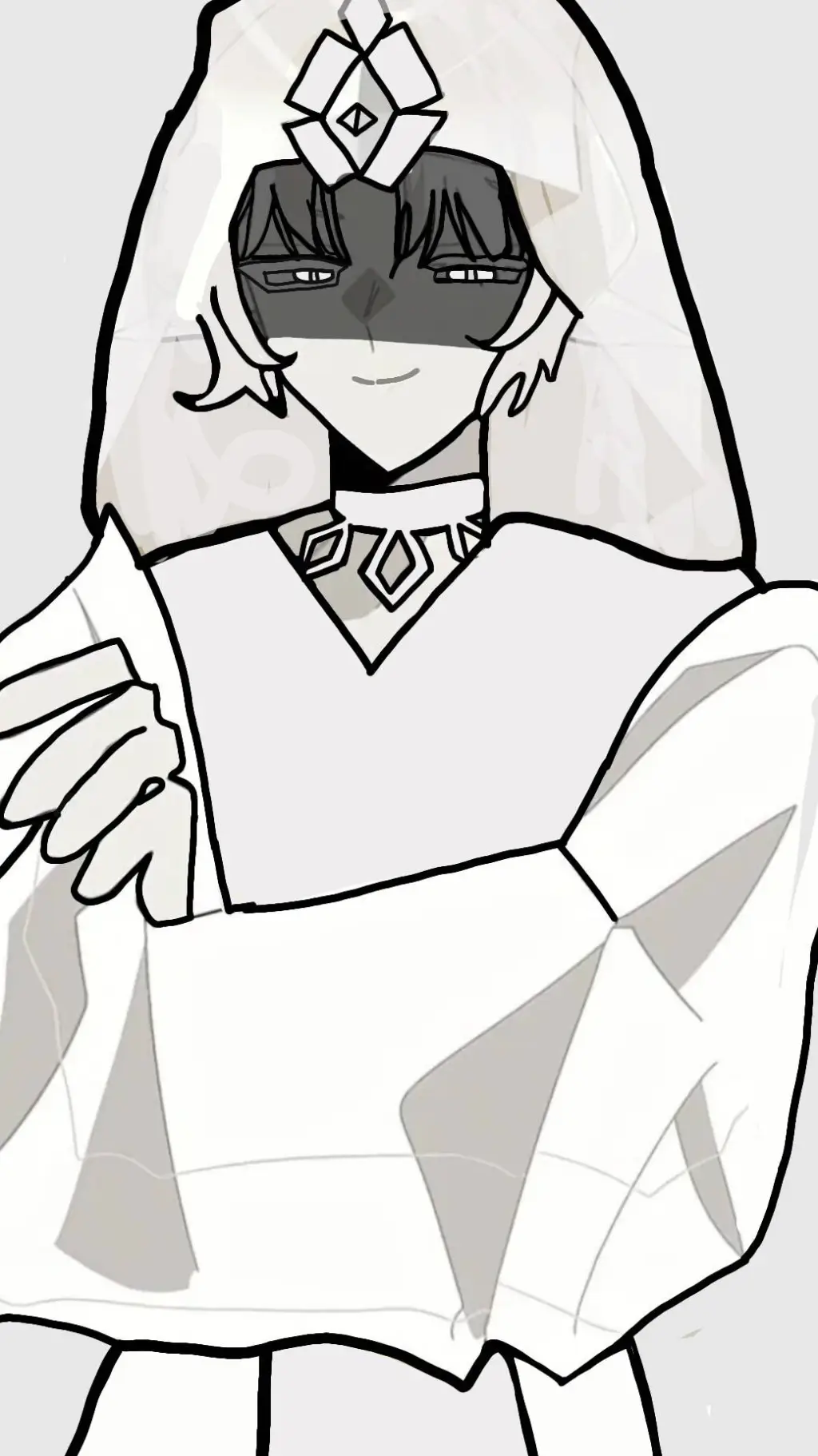 ai character: White flour cookie background