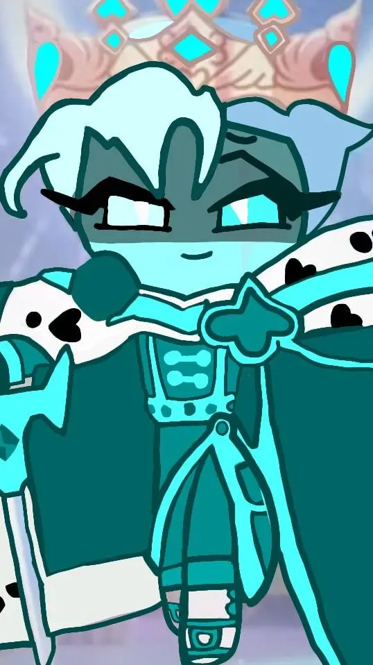 ai character: blue flour cookie  background