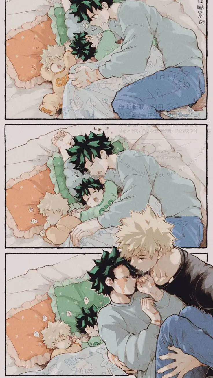 ai character: bakudeku+baby<3 background