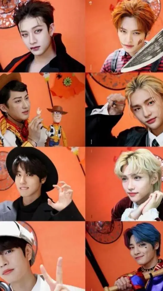ai character: Skz halloween background