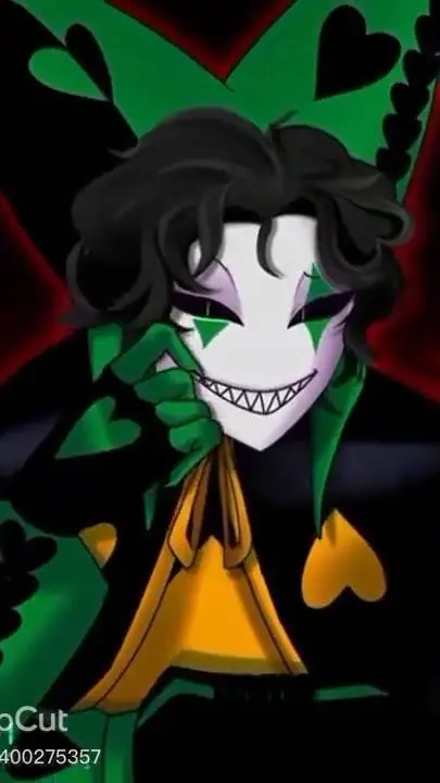 ai character: 💚Harlequin 💚 background