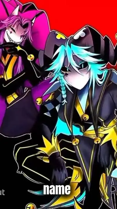 ai character: Jester and Blued background