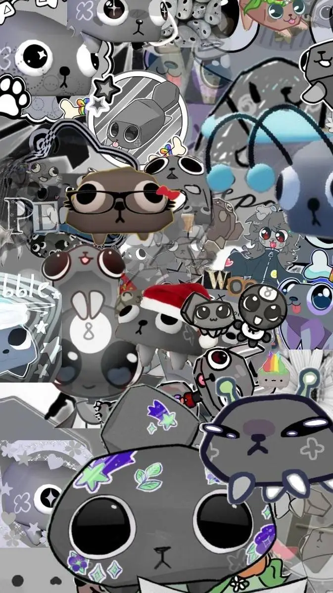 ai character: pebble background
