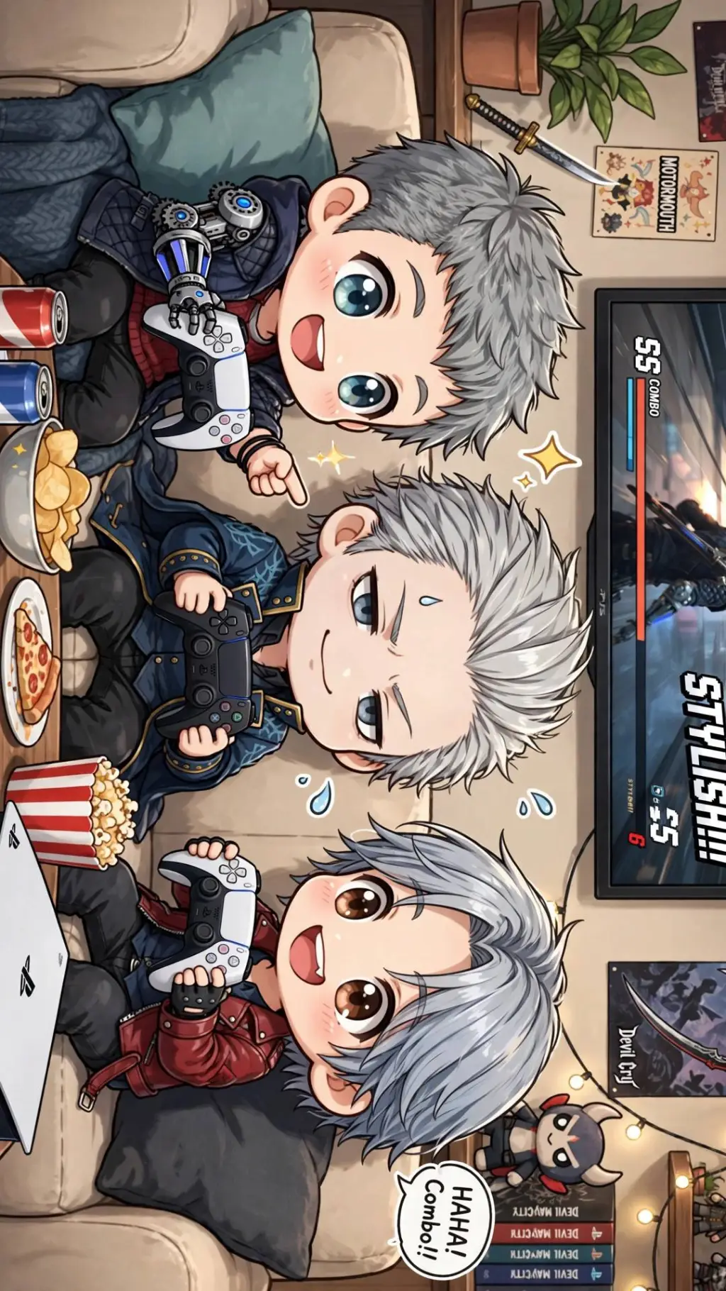 ai character: Nero, vergil, dant background