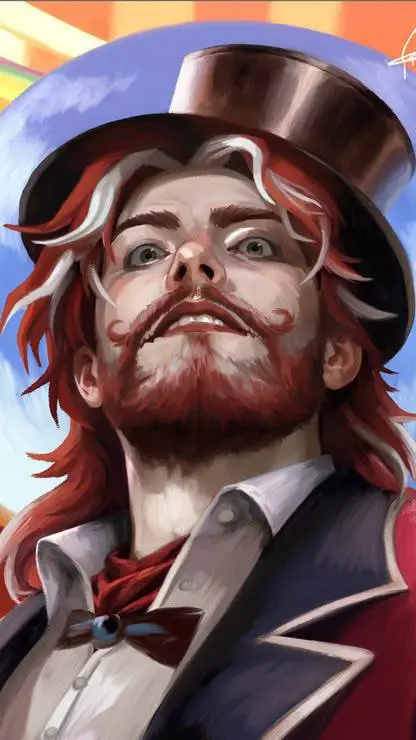 ai character: Caine TADC  background