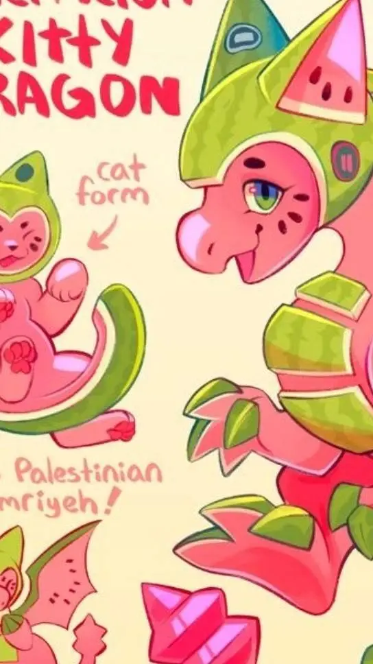 ai character: dragones de frutas background