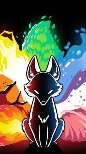 ai character: foxs elementales background
