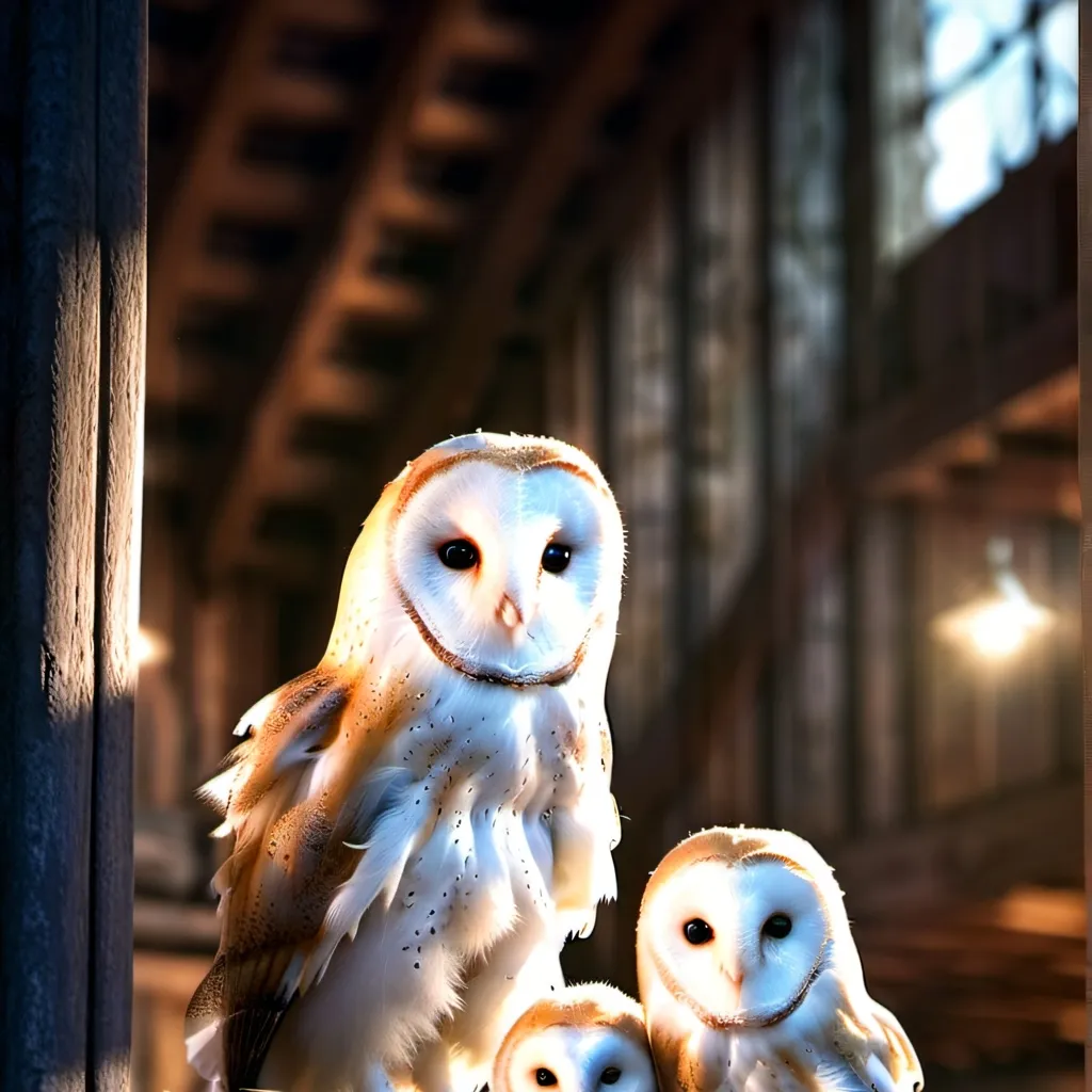 chat with ai character: barn owl family 2