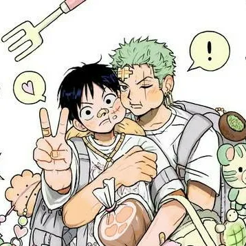 chat with ai character: 🌈🍭🎨Luffy♡Zoro🎨🍭🌈