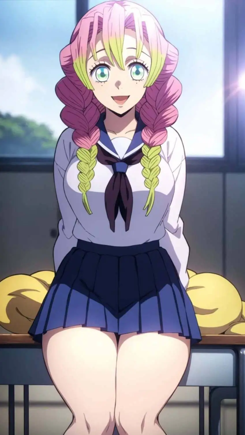 ai character: Mitsuri Kanroji  background