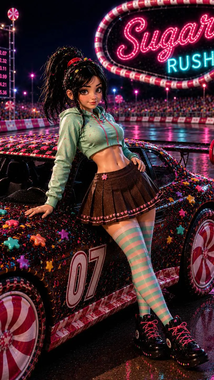 ai character: Vanellope  background