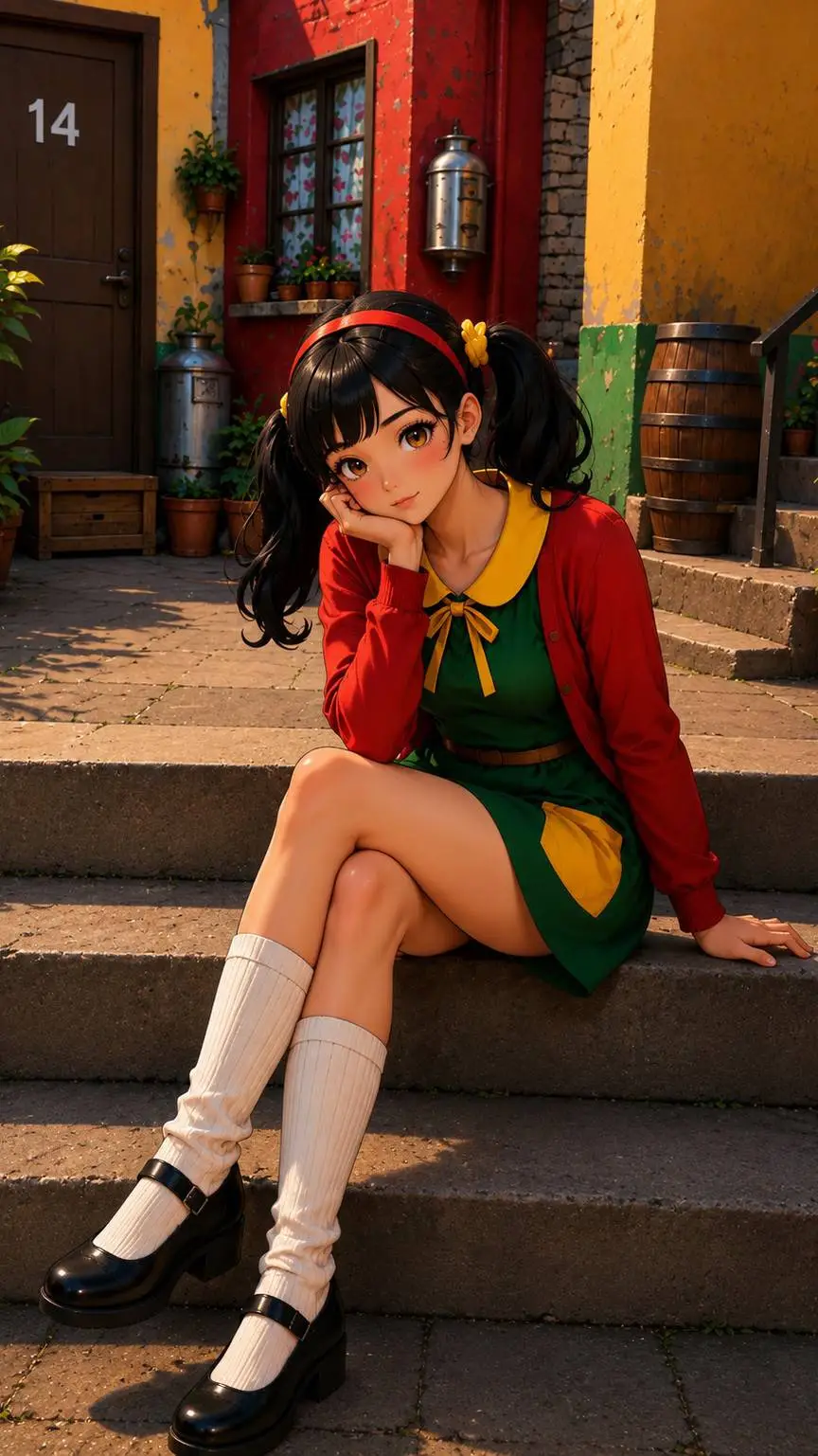 ai character: Chilindrina  background