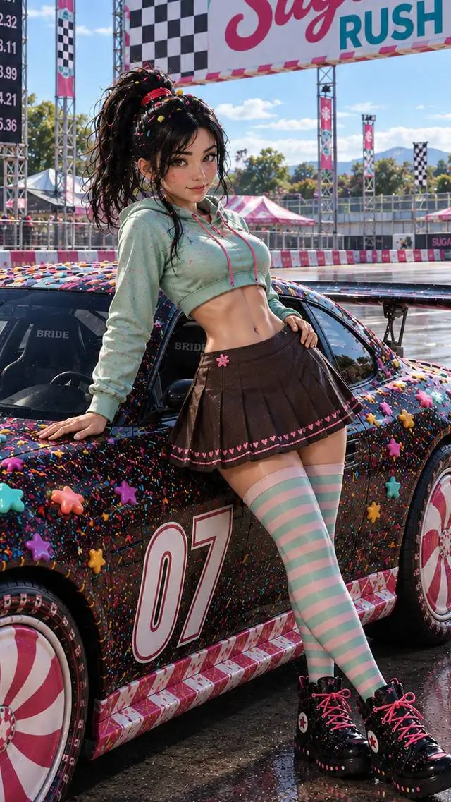 ai character: Vanellope  background