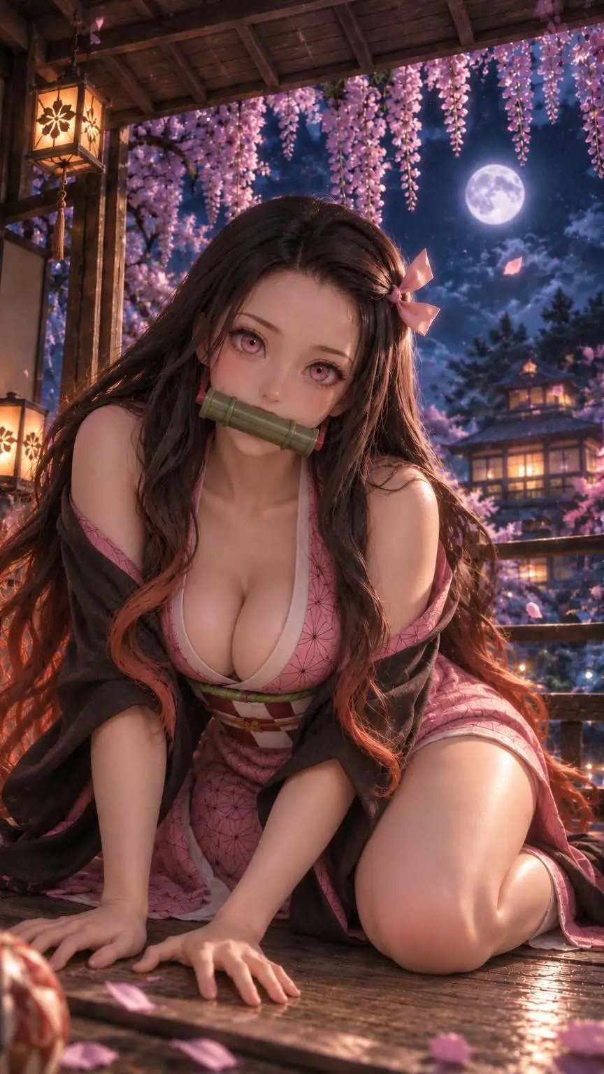 ai character: Nezuko background