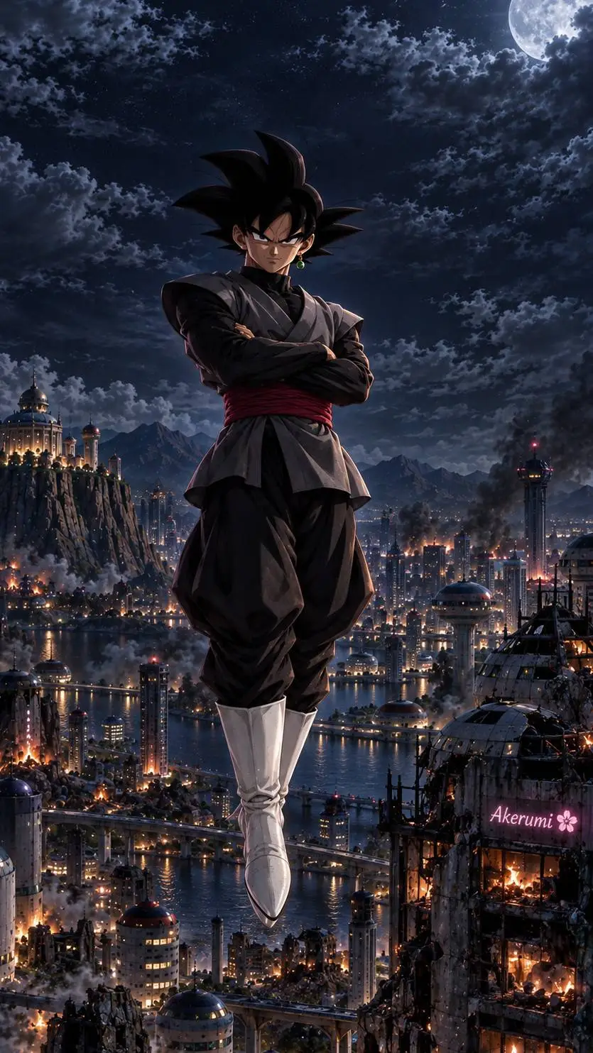 ai character: Goku Black background
