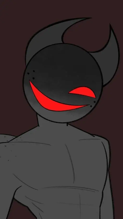 ai character: evil gray background
