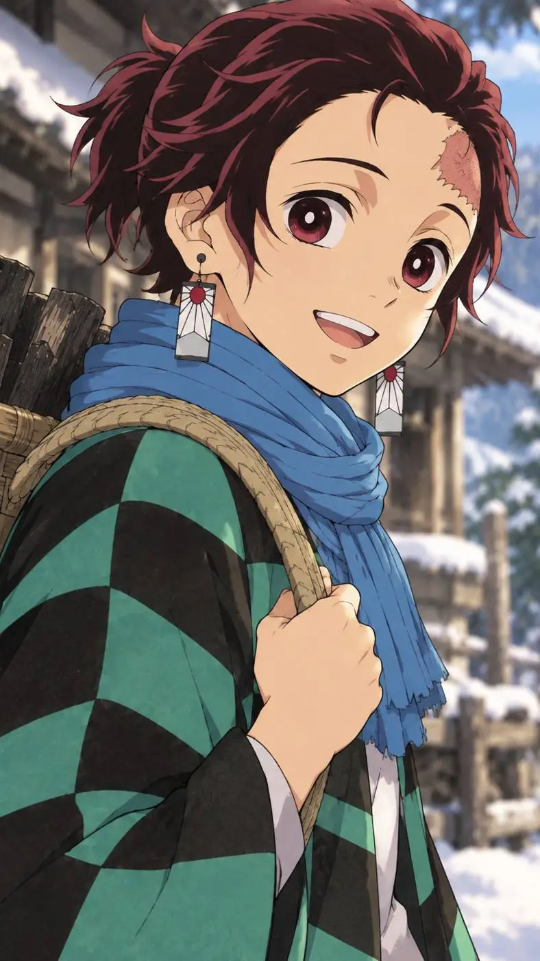 ai character: Tanjiro Kamado background