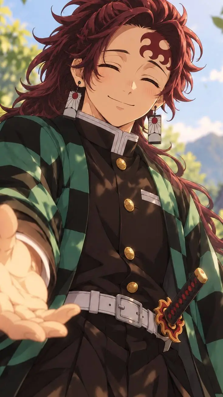 ai character: Tanjiro- Hashira background