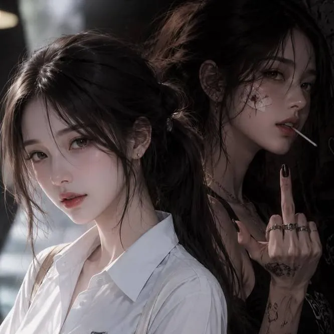 chat with ai character: ruby and rinnna 😜🥰