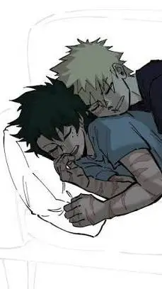 ai character: bakudeku🧡 + 💚 background