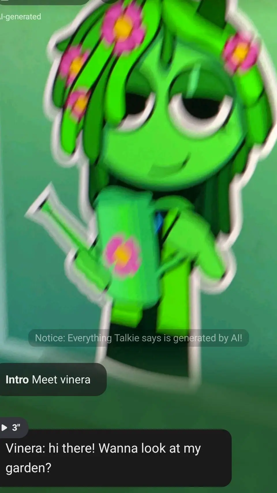 ai character: she wants kiss you background