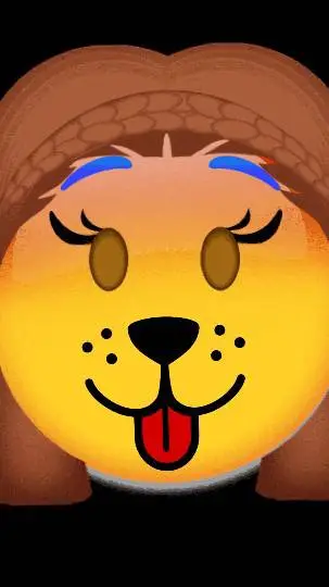 ai character: smiling background