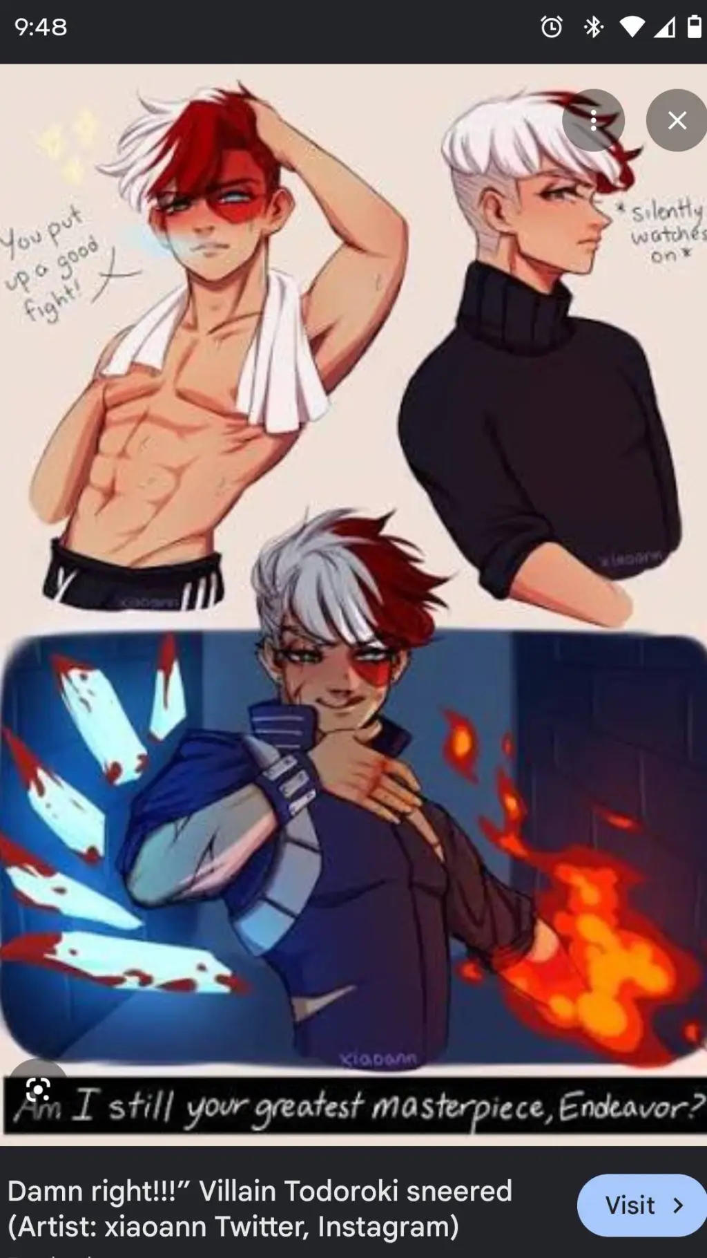 ai character: villain todoroki  background