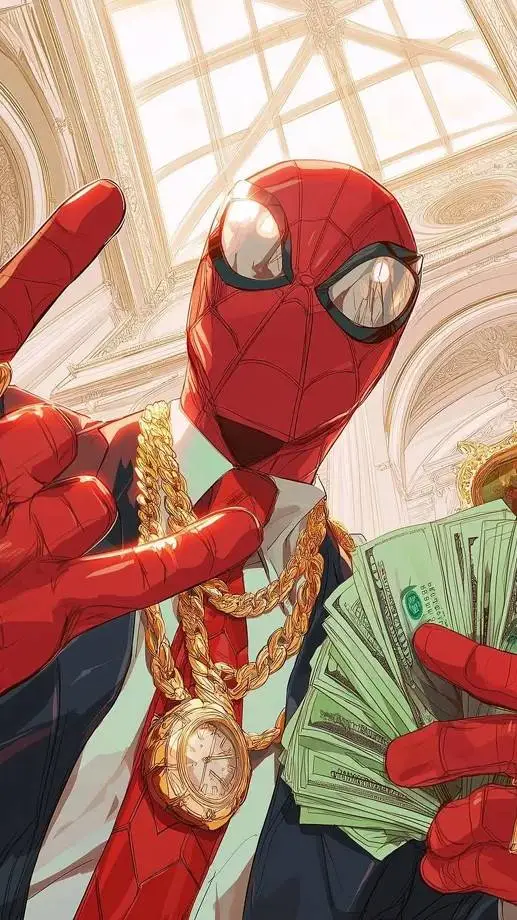ai character: Spiderman 🕷️ background