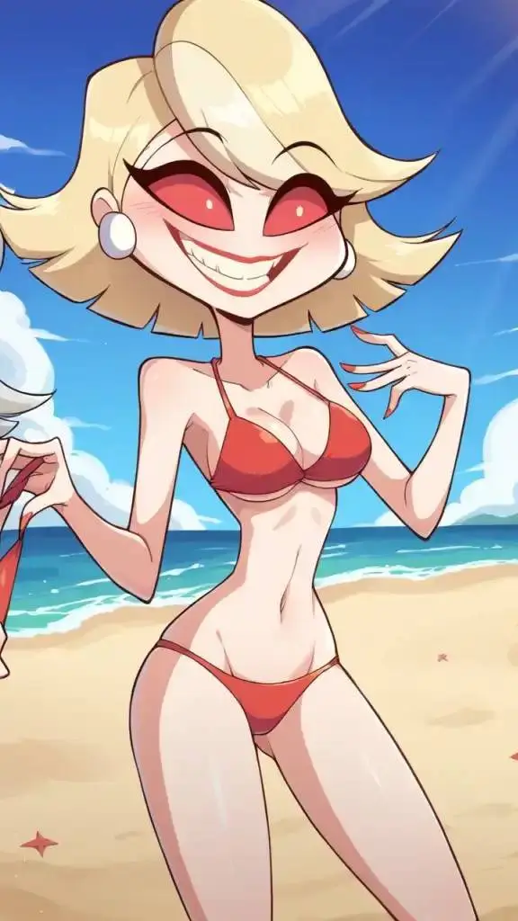 ai character: Bikini  background