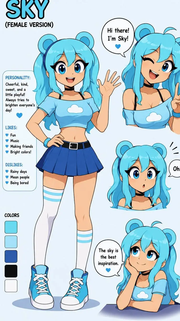 ai character: sky background