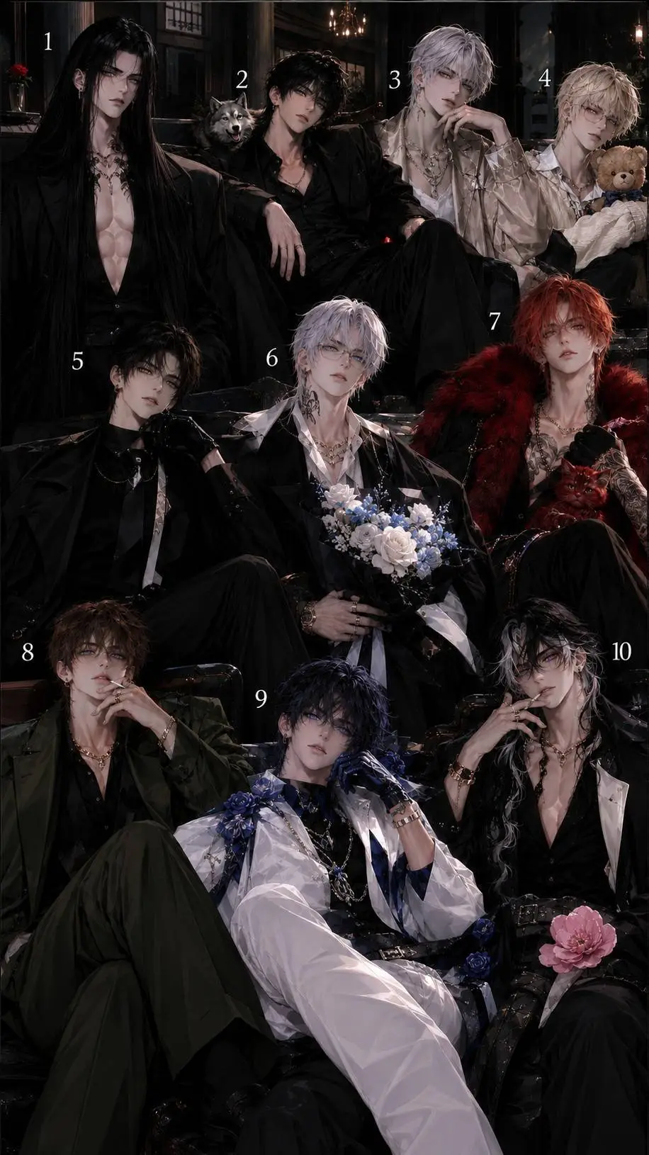 ai character: 💖Ten Husbands🖤 background