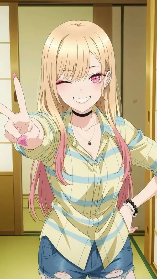 ai character: Marin Kitagawa  background