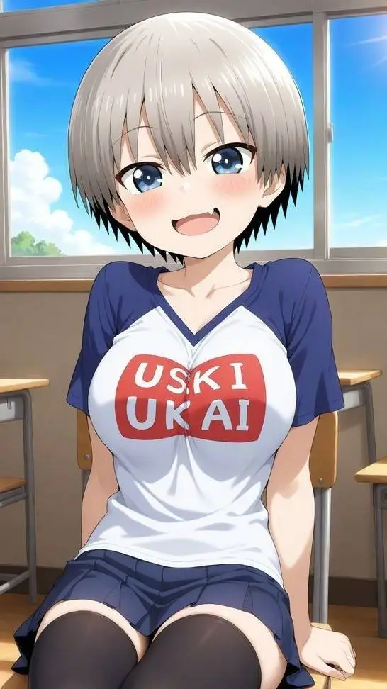 ai character: Hana Uzaki  background