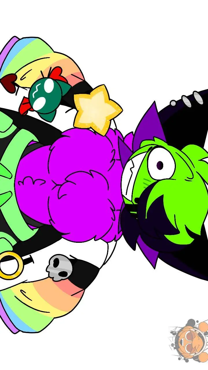 ai character: 💚💜🖤Acid🖤💜💚 background
