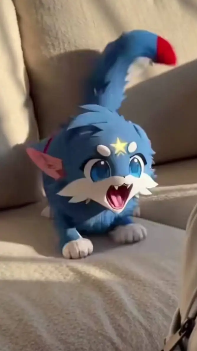 ai character: Furry cat background