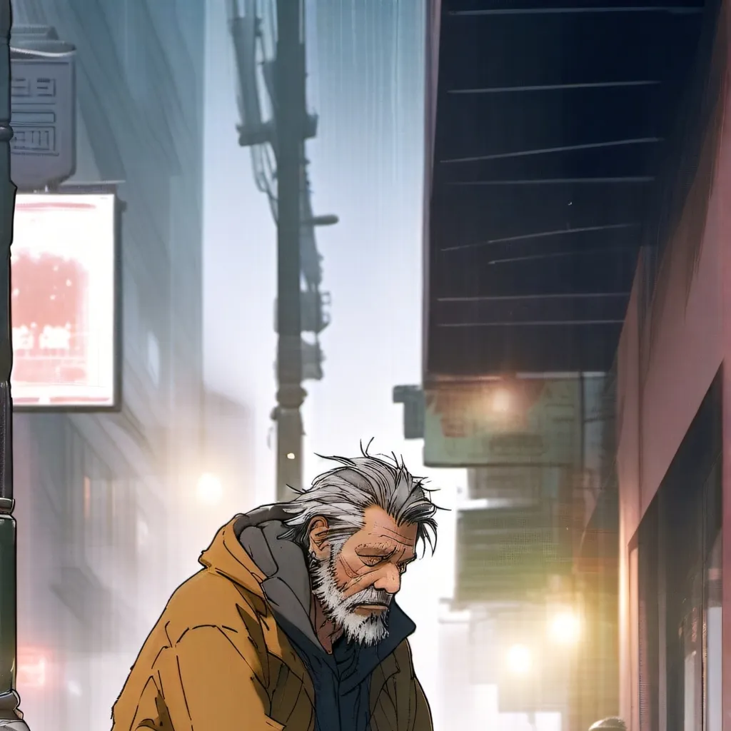 chat with ai character: homeless man 