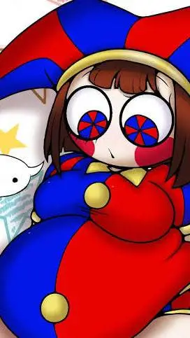 ai character: pomni fat background